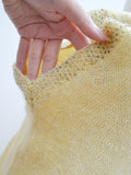 1940s 50s Beaded lemon knit sweater top - Medium
