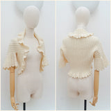 1930s Knitted bolero / bedjacket - Extra small
