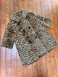 1960s Leopard print trapeze coat - Medium