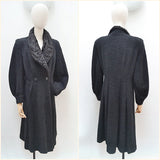 1940s Bouclé fur collar coat - Large