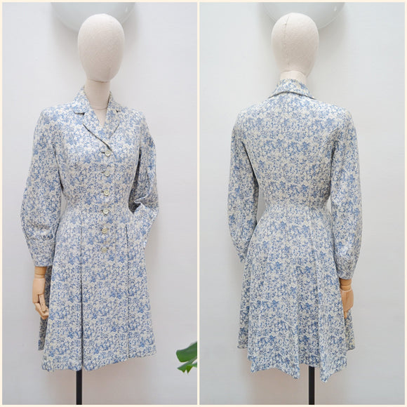 1950s Floral princess coat - Extra Small