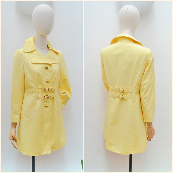 1960s Buckle waist mackintosh - Extra Small