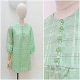 1960s Mint green mini shift dress - Extra small
