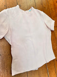1940s 50s Embroidered crepe blouse - Extra small
