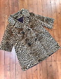 1960s Leopard print trapeze coat - Medium
