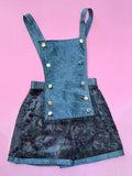 1960s 70s Vinyl & velvet romper - Extra small