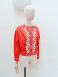 1950s Beaded lambswool cardigan - Large