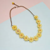 1950s Rhinestone daisy necklace