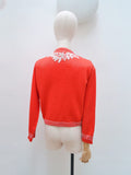 1950s Beaded lambswool cardigan - Large