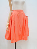 1950s Orange skirt with pockets - Small