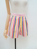 1960s Striped cotton shorts - Medium