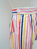 1960s Striped cotton shorts - Medium