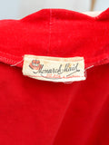 1950s Velvet studded blouse - Extra small