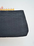 1940s Bakelite topped embroidered clutch bag