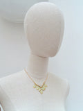 1950s Rhinestone leaf necklace