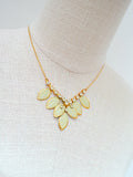 1950s Rhinestone leaf necklace