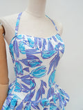 1950s Skirted cotton swimsuit - Small