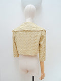 1950s Emmy Fisch handmade lace jacket - Small Medium