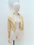 1950s Emmy Fisch handmade lace jacket - Small Medium