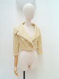 1950s Emmy Fisch handmade lace jacket - Small Medium