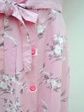 1950s Floral cotton day dress - Large