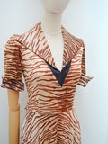 1970s Aristos animal print dress - Extra small