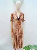 1970s Aristos animal print dress - Extra small