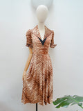 1970s Aristos animal print dress - Extra small
