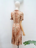 1970s Aristos animal print dress - Extra small
