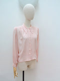 1940s CC41 pansy collar blouse - Medium Large