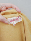 1940s Mustard wool day dress - Medium