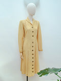 1940s Mustard wool day dress - Medium