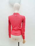 1970s Bobble knit sweater top - Extra small Small