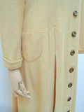 1940s Mustard wool day dress - Medium