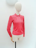 1970s Bobble knit sweater top - Extra small Small