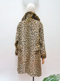 1950s Astraka animal print coat - Medium