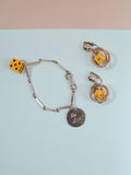 1940s Bakelite dice jewellery set
