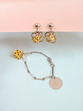 1940s Bakelite dice jewellery set