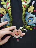1940s 'Peasant Art Importing Co' embroidered dress - Large XL