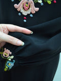 1940s 'Peasant Art Importing Co' embroidered dress - Large XL