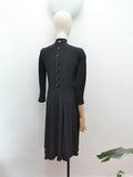 1940s Embroidered rayon dress - Extra small