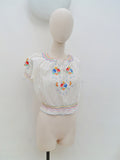 1930s 40s Hungarian blouse - Extra small