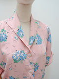 1940s Floral rayon day dress - Extra Large