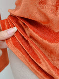 1970s Wide collar velour top - Extra small Small