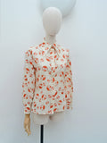1970s Sailor print blouse - Small Medium