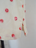 1950s Sequinned silk cheongsam set - Extra small