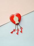1940s Key To My Heart sweetheart brooch