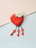 1940s Key To My Heart sweetheart brooch