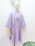 1950s Loose cotton coat - Medium Large
