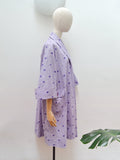 1950s Loose cotton coat - Medium Large
